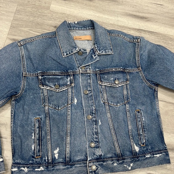 NEW GRLFRND Denim Kim Boyfriend Trucker Jacket - Picture 3 of 7